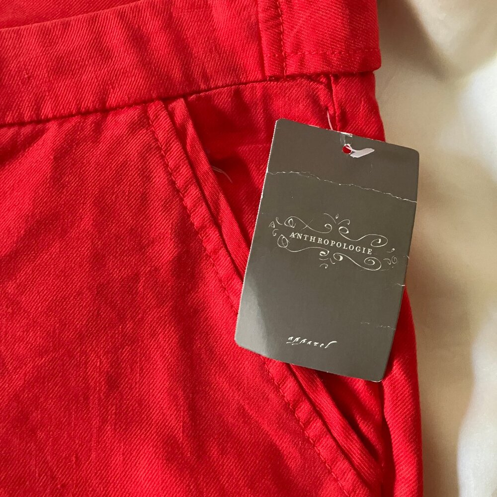 Anthropologie Level 99 women's trousers/jeans red color Size 29/30 (adjustable) - Picture 6 of 16